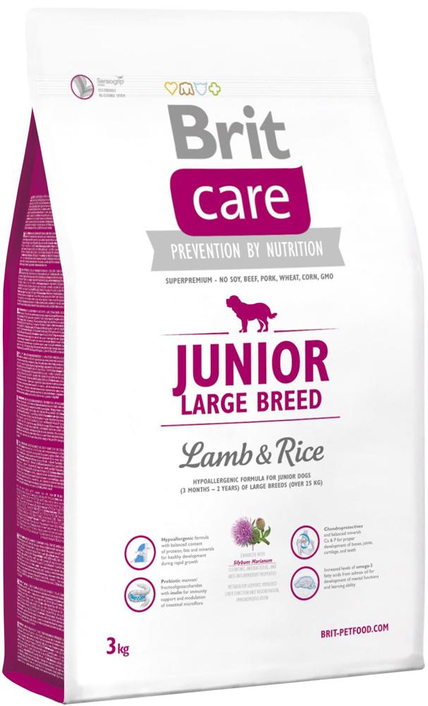 Brit Care (Брит Кеа) Junior Large Breed (3 кг) корм для щенков крупных пород с ягненком и рисом
